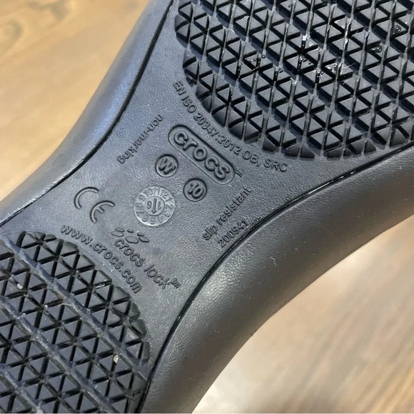 Crocs Black Kadee Flats Ballet Sling Black Cut Out Shoes Sandals Women's 10 - Picture 8 of 10